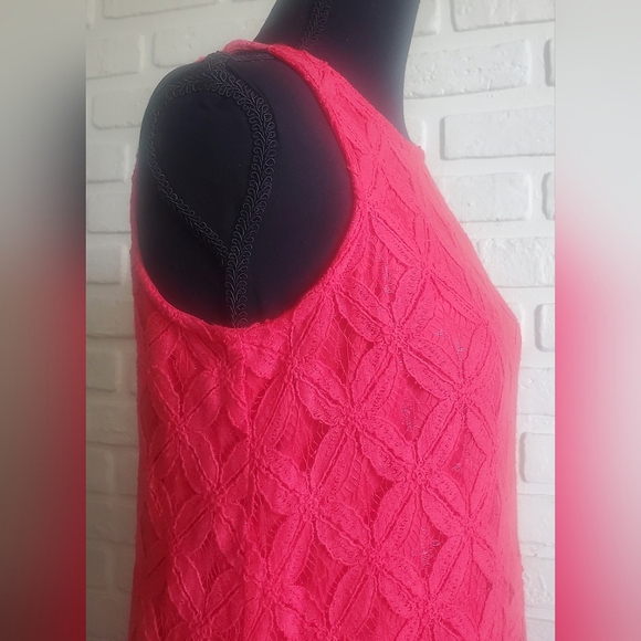 NWT Tacera Lace Sleeveless Sheath Cocktail Summer Dress Raspberry Red Size Small - Picture 11 of 12